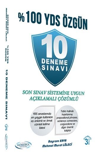 SÜPER FİYAT - Monopol %100 YDS Özgün 10 Deneme Sınavı 3. Baskı Monopol Yayınları