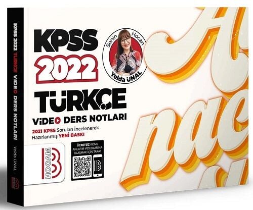 SÜPER FİYAT - Benim Hocam 2022 KPSS Türkçe Video Ders Notları - Yelda Ünal Benim Hocam Yayınları