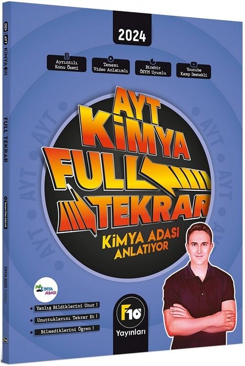 F10 Yayınları YKS AYT Kimya Full Tekrar Video Ders Notları - Kimya Adası Murat Namlı F10 Yayınları