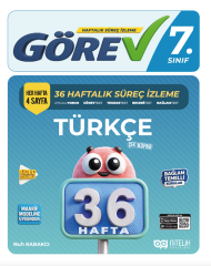 Nitelik 7. Sınıf Türkçe Görev Maarif Model 36 Haftalık Süreç İzleme Nitelik Yayınları