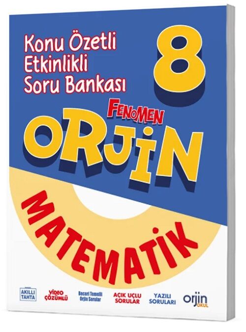 Orjin Okul 8. Sınıf Matematik Orjin Konu Özetli Etkinlikli Soru Bankası Orjin Okul Yayınları