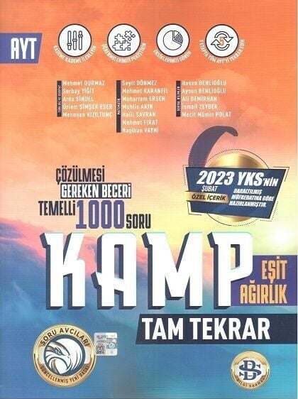 Bilgi Sarmal 2023 YKS AYT Eşit Ağırlık Kamp Tam Tekrar Çözümlü Bilgi Sarmal Yayınları