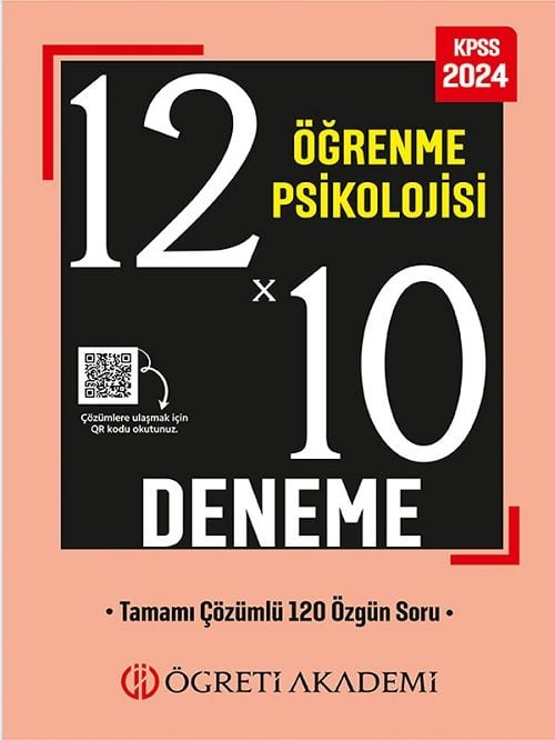 Öğreti 2024 KPSS Eğitim Bilimleri Öğrenme Psikolojisi 12x10 Deneme Çözümlü Öğreti Akademi