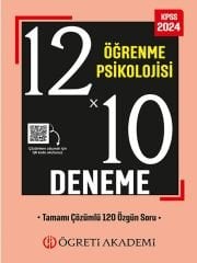 Öğreti 2024 KPSS Eğitim Bilimleri Öğrenme Psikolojisi 12x10 Deneme Çözümlü Öğreti Akademi