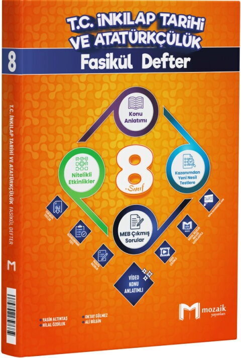 Mozaik 8. Sınıf TC İnkılap Tarihi ve Atatürkçülük Fasikül Defter Konu Anlatımı Mozaik Yayınları