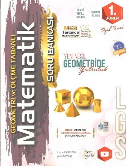 Tanım 8. Sınıf LGS 1. Dönem Geometri ve Ölçme Tabanlı Matematik Soru Bankası Özel Seri Tanım Yayınları