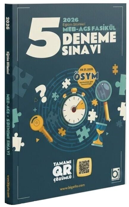 YENİ AGS - Bigelio 2026 MEB-AGS Eğitim Bilimleri 5 Deneme Fasikül Çözümlü Bigelio Yayıncılık