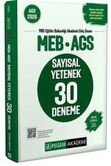 YENİ AGS - Pegem 2026 MEB-AGS Sayısal Yetenek 30 Deneme Çözümlü Pegem Akademi Yayınları