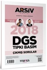 Marka 2018 DGS Sınavı Çıkmış Sorular Tıpkı Basım Çözümlü Yektuğ Mat - Yasin Kara Marka Yayınları