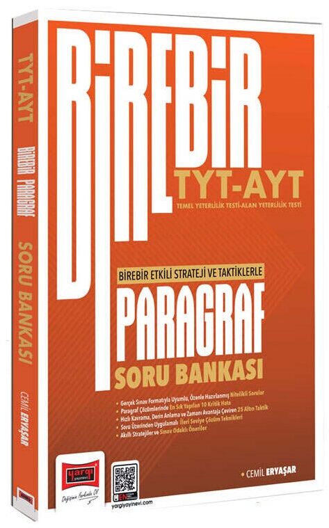 Yargı 2026 YKS TYT AYT Paragraf Birebir Soru Bankası Çözümlü - Cemil Eryaşar Yargı Yayınları