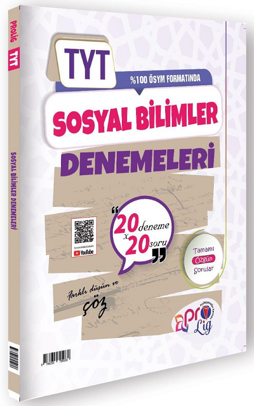 Prolig YKS TYT Sosyal Bilimler 20 Deneme Çözümlü Prolig Yayınları