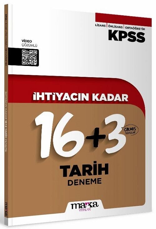 Marka 2026 KPSS Tarih İhtiyacın Kadar 19 Deneme Çözümlü Marka Yayınları