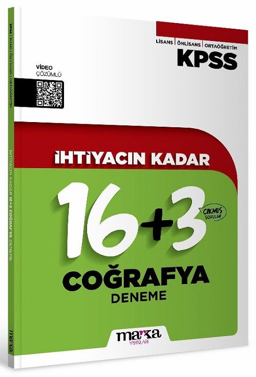 Marka KPSS Coğrafya İHTİYACIN KADAR 19 Deneme Çözümlü Marka Yayınları
