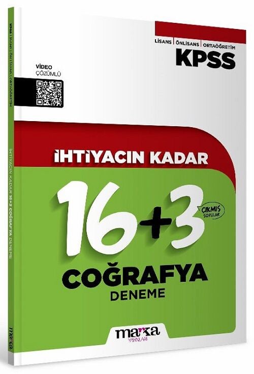 Marka 2026 KPSS Coğrafya İhtiyacın Kadar 19 Deneme Çözümlü Marka Yayınları