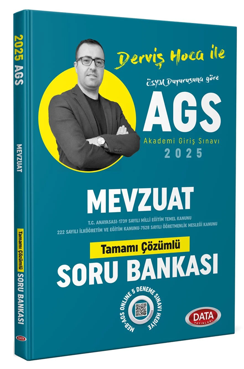 SÜPER FİYAT - Data 2025 MEB-AGS Mevzuat Soru Bankası Çözümlü - Derviş Hoca Data Yayınları