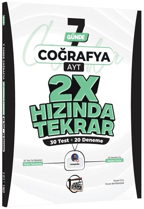 Ders Platosu YKS AYT Coğrafya 7 Günde 2x Hızında Tekrar Ders Platosu