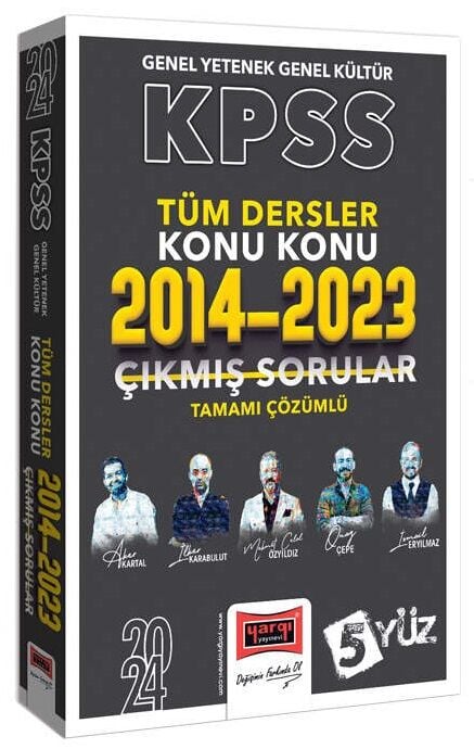 SÜPER FİYAT - Yargı 2024 KPSS Genel Yetenek Genel Kültür 5Yüz Çıkmış Sorular 2014-2023 Konu Konu Çözümlü Yargı Yayınları