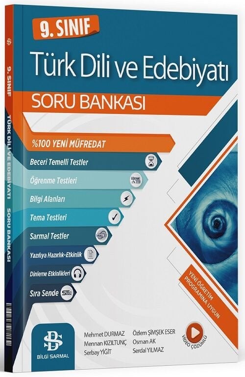 Bilgi Sarmal 9. Sınıf Türk Dili ve Edebiyatı Soru Bankası Video Çözümlü Bilgi Sarmal Yayınları