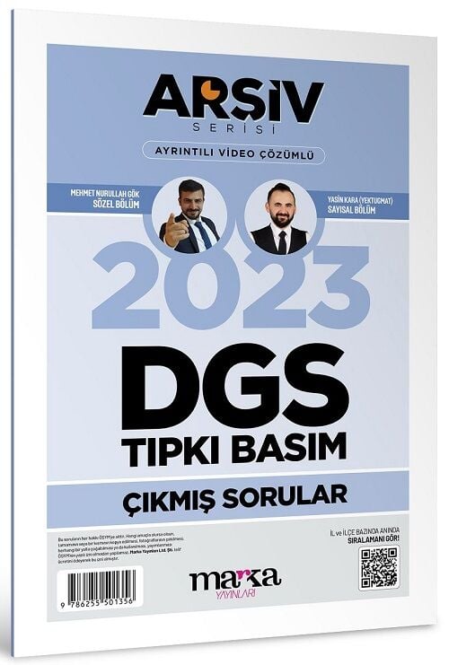 Marka DGS 2023 Sınavı Çıkmış Sorular Tıpkı Basım Çözümlü Marka Yayınları
