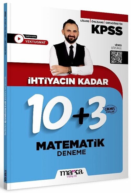 Marka 2026 KPSS Matematik İhtiyacın Kadar 13 Deneme Çözümlü - YektuğMat Yasin Kara Marka Yayınları