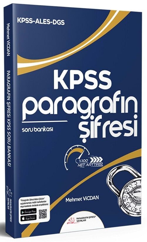 Paragrafın Şifresi KPSS ALES DGS Paragraf Soru Bankası - Mehmet Vicdan Paragrafın Şifresi Yayınları