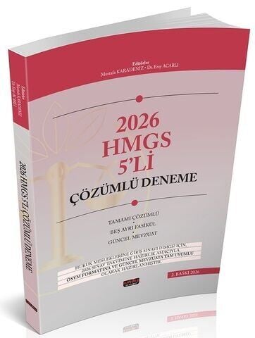 Savaş 2026 HMGS HUKAL 5 Deneme Çözümlü - Mustafa Karadeniz Savaş Yayınları