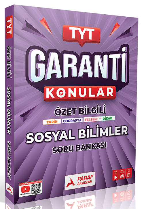 Paraf Akademi YKS TYT Sosyal Bilimler Garanti Konular Soru Bankası Paraf Akademi Yayınları
