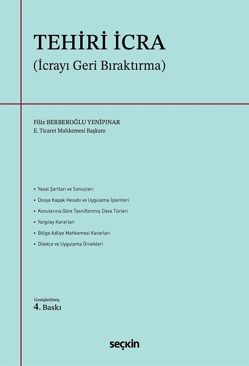 Seçkin Tehiri İcra 4. Baskı - Filiz Berberoğlu Yenipınar Seçkin Yayınları