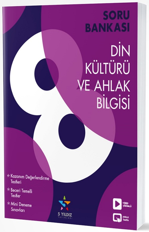 5 Yıldız 8. Sınıf Din Kültürü ve Ahlak Bilgisi Soru Bankası 5 Yıldız Yayınları