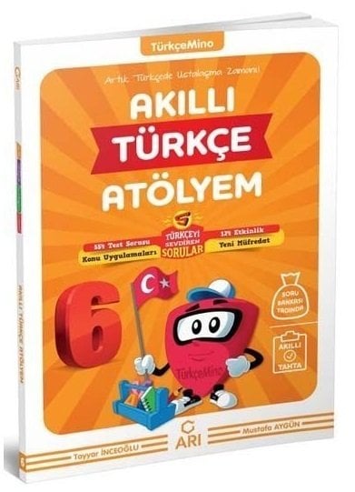 SÜPER FİYAT - Arı Yayınları 6. Sınıf Akıllı Türkçe Atölyem TürkçeMino Arı Yayınları