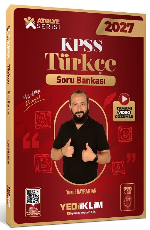 Yediiklim 2027 KPSS Türkçe Atölye Soru Bankası Çözümlü - Yusuf Bayraktar Yediiklim Yayınları