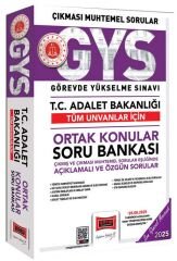 Yargı 2025 GYS Adalet Bakanlığı Tüm Ünvanlar İçin Ortak Konular Soru Bankası Görevde Yükselme Yargı Yayınları