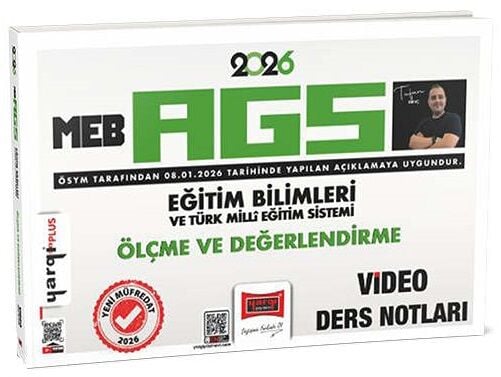 Yargı 2026 MEB-AGS Eğitim Bilimleri Ölçme ve Değerlendirme Video Ders Notları - Tufan Genç Yargı Yayınları