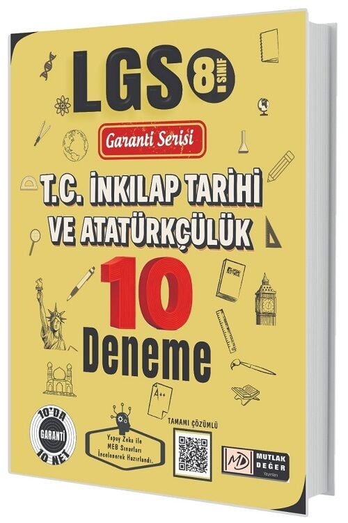 Mutlak Değer 8. Sınıf LGS TC İnkılap Tarihi ve Atatürkçülük 10 Deneme Çözümlü Garanti Serisi Mutlak Değer Yayınları