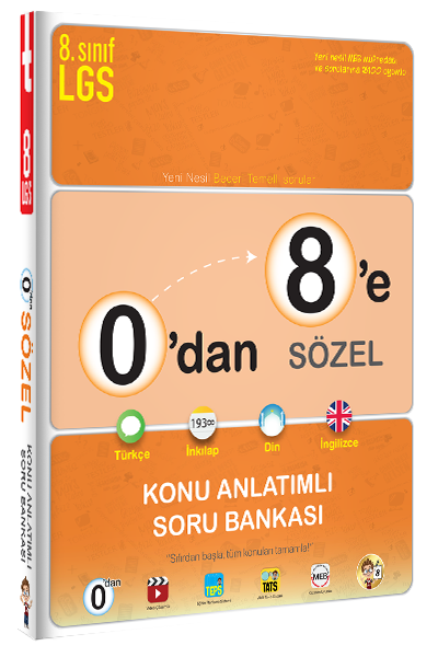Tonguç 8. Sınıf LGS 0 dan 8 e Sözel Konu Anlatımlı Soru Bankası Tonguç Akademi