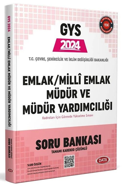 Data 2024 GYS Çevre Şehircilik İklim Değişikliği Bakanlığı Emlak-Milli Emlak Müdür ve Yardımcılığı Soru Bankası Görevde Yükselme Data Yayınları