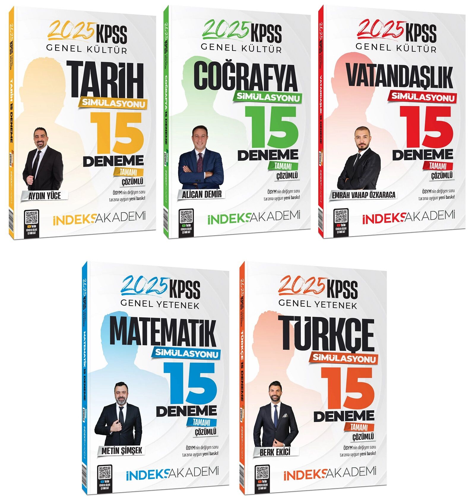 İndeks Akademi 2025 KPSS Genel Yetenek Genel Kültür Simülasyonu 75 Deneme 5 li Set İndeks Akademi Yayıncılık
