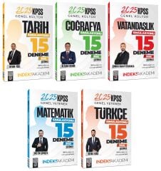 SÜPER FİYAT - İndeks Akademi 2025 KPSS Genel Yetenek Genel Kültür Simülasyonu 75 Deneme 5 li Set İndeks Akademi Yayıncılık