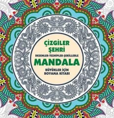 Çizgiler Şehir Mandala Büyükler için Boyama Kitabı Anonim Yayınları