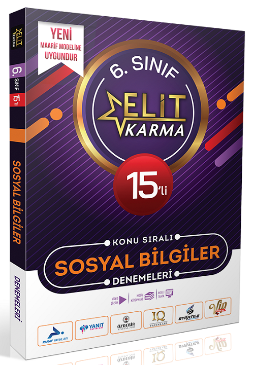 Elit Karma 6. Sınıf Sosyal Bilgiler Konu Sıralı 15 li Deneme Elit Karma