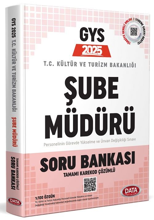 Data 2025 GYS Kültür ve Turizm Bakanlığı Şube Müdürlüğü Soru Bankası Çözümlü Görevde Yükselme Data Yayınları