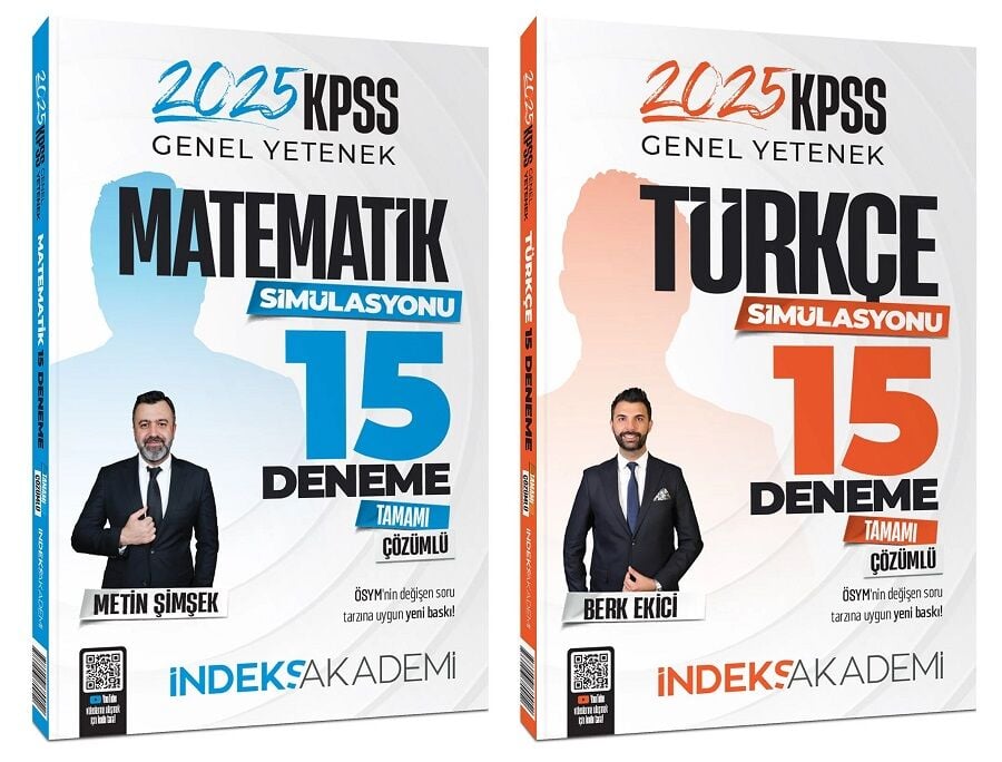SÜPER FİYAT - İndeks Akademi 2025 KPSS Türkçe+Matematik Simülasyonu 30 Deneme 2 li Set İndeks Akademi Yayıncılık