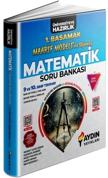 Aydın 9. ve 10. Sınıf Matematik Konu Özetli Maarif Modeli Soru Bankası 1. Basamak Aydın Yayınları