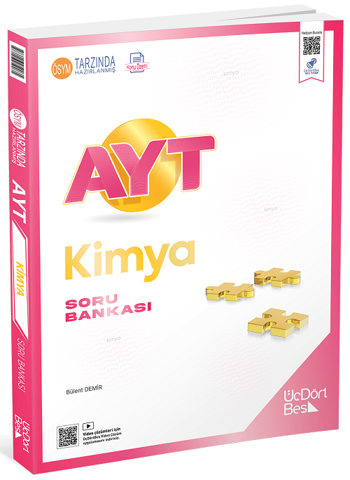 Üç Dört Beş 2027 YKS AYT Kimya Soru Bankası Çözümlü - Bülent Demir Üç Dört Beş Yayınları