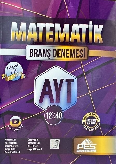 Pes Yayınları YKS AYT Matematik 12x40 Branş Denemesi Pes Yayınları