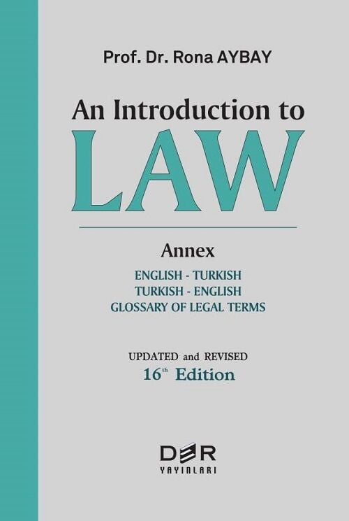 Der Yayınları An Introduction To Law 16. Baskı - Rona Aybay Der Yayınları