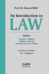Der Yayınları An Introduction To Law 16. Baskı - Rona Aybay Der Yayınları