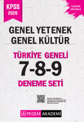 Pegem 2026 KPSS Genel Yetenek Genel Kültür Türkiye Geneli 3 Deneme (7-8-9) Pegem Akademi Yayınları