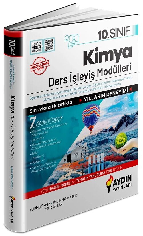 Aydın 10. Sınıf Kimya Maarif Modeli Ders İşleyiş Modülleri Aydın Yayınları