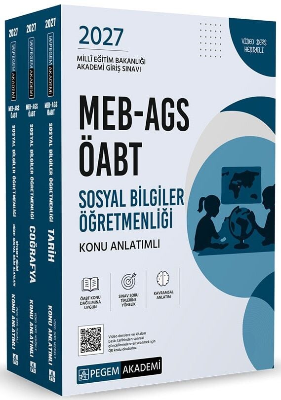 Pegem 2027 ÖABT MEB-AGS Sosyal Bilgiler Öğretmenliği Konu Anlatımlı Modüler Set Pegem Akademi Yayınları